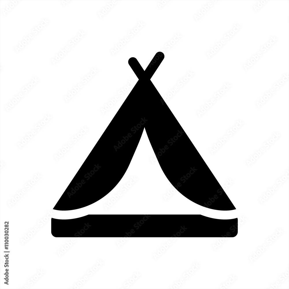 camp camping travel icon black simple camp camping travel icon black simple