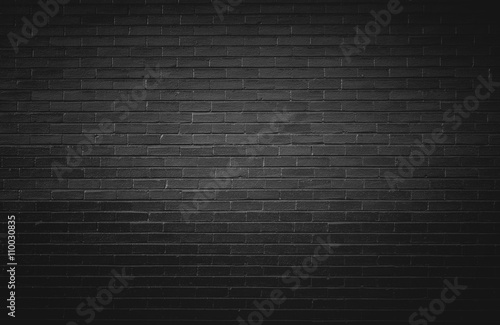Photo Black brick wall background
