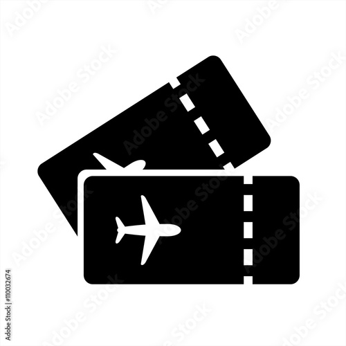 ticket plane airport travel icon