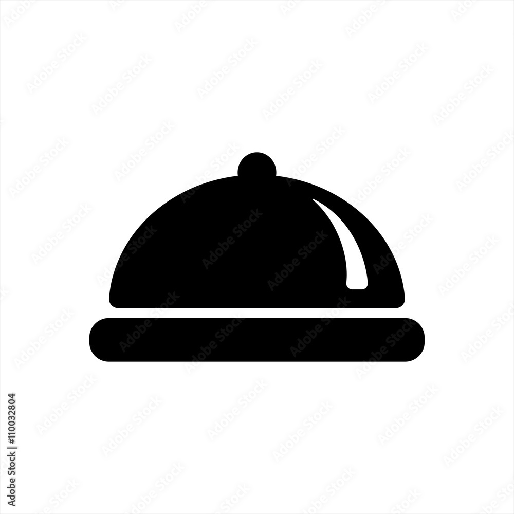 Naklejka premium food dinning kitchen menu restaurant travel icon simple black