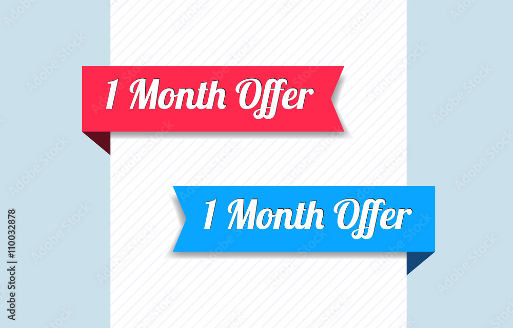 1 Month Offer Ribbons