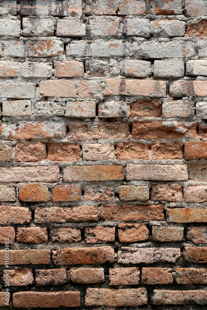Obraz premium Texture brick wall is weathered and have corrosive.