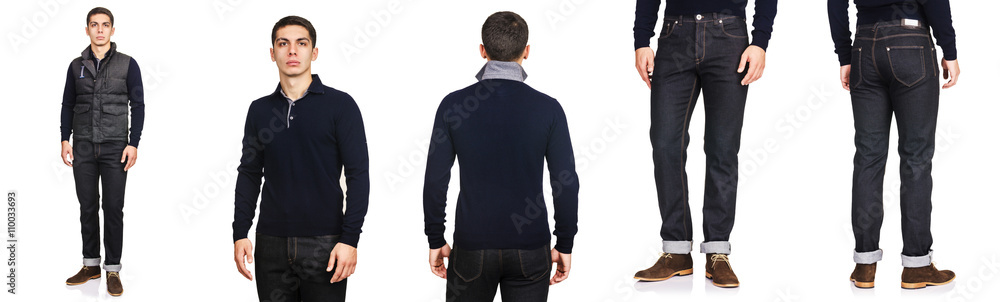 Young man in fashion concept isolated on white Young man in fashion concept isolated on white