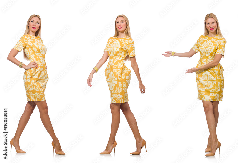 Composite photo of woman in various poses Composite photo of woman in various poses