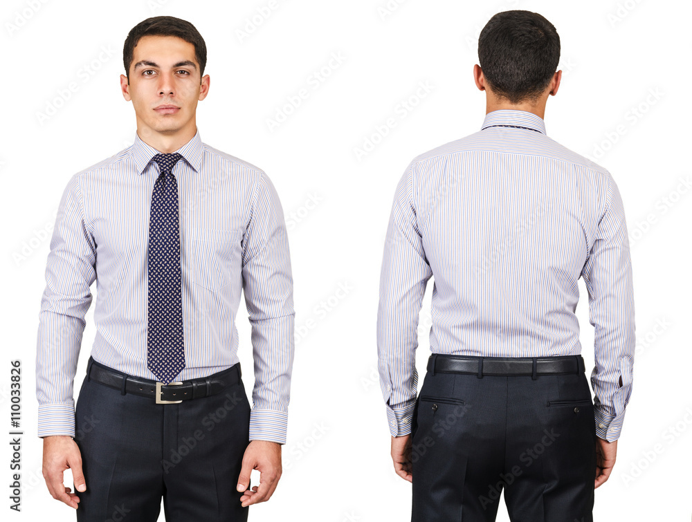 Young man in fashion concept isolated on white Young man in fashion concept isolated on white