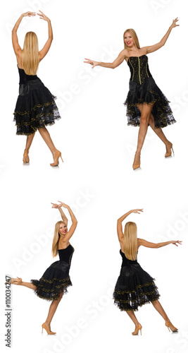 Composite photo of woman in various poses