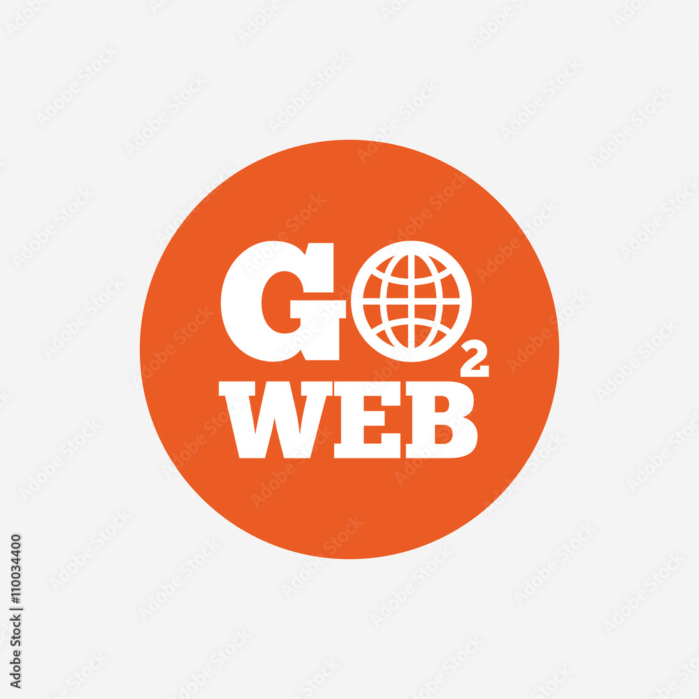 Go to Web icon. Internet access symbol. Go to Web icon. Internet access symbol.