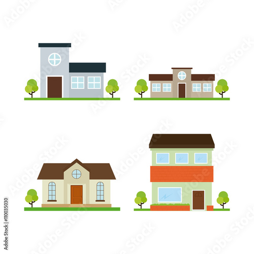 Set of buildings