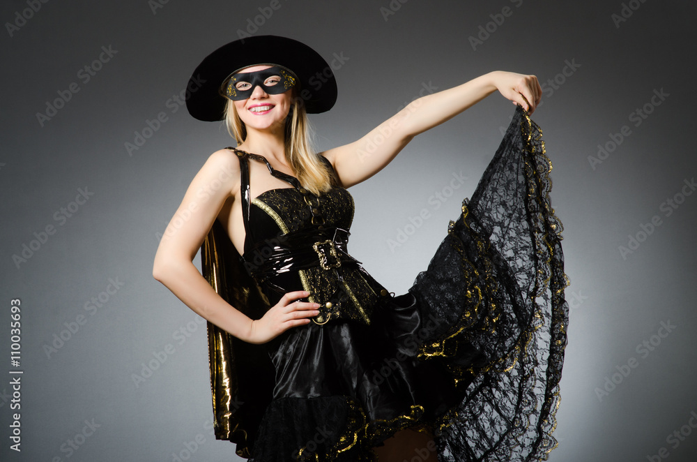 Woman in pirate costume - Halloween concept Woman in pirate costume - Halloween concept