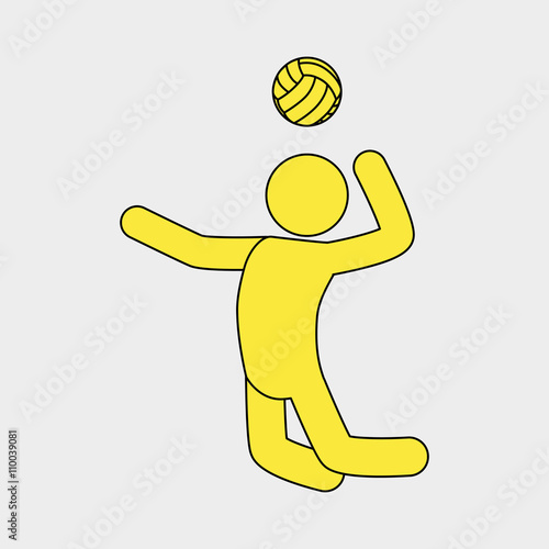 volleyball player design 