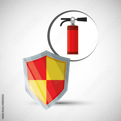 Security design. Protection icon. Colorful illustration