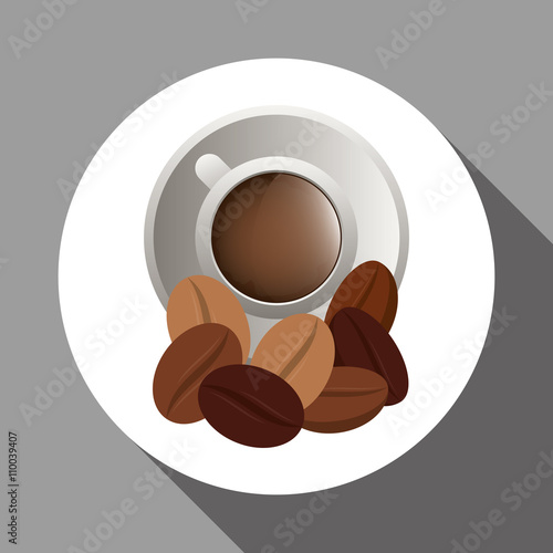 Coffee design. breakfast conceptl. white background