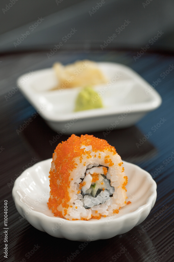 close-up image of sushi.