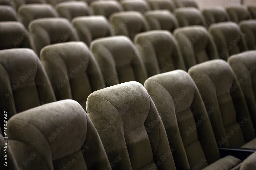 Obraz premium Empty comfortable seats in theater, cinema
