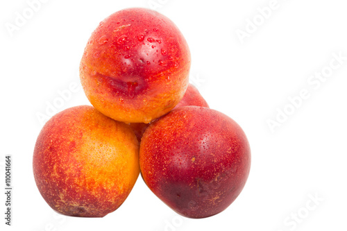 Ripe and fresh peaches 