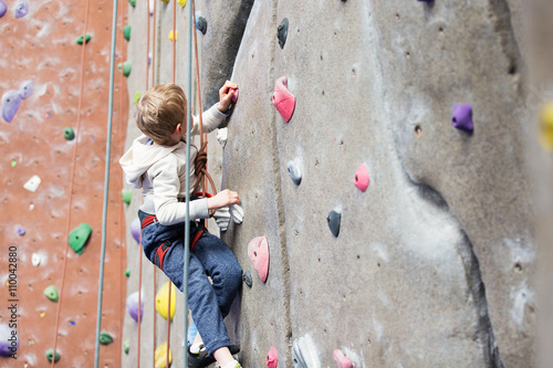 kid rock climbing