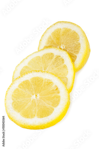 three lemon slices