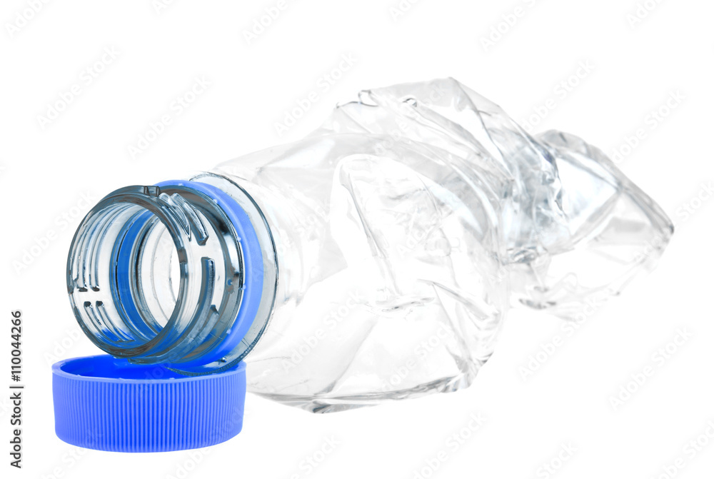 Used plastic bottle on a white background Used plastic bottle on a white background