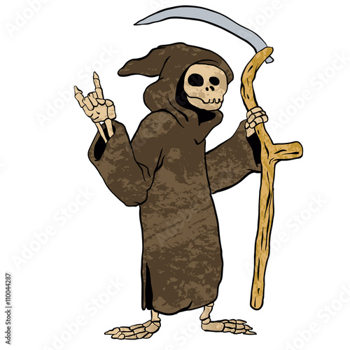 cartoon grim reaper.