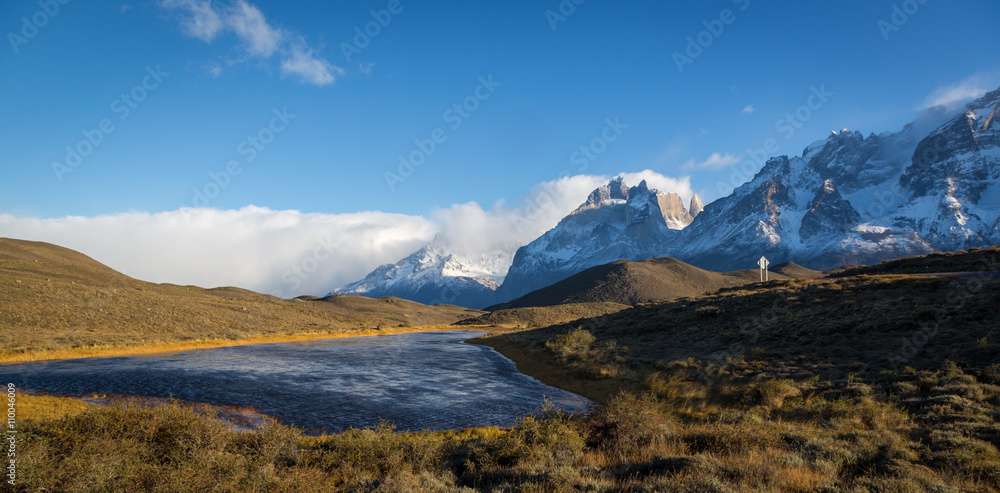 Beautiful scenario in Torres del Paine National Park, Patagonia, Chile. Beautiful scenario in Torres del Paine National Park, Patagonia, Chile.