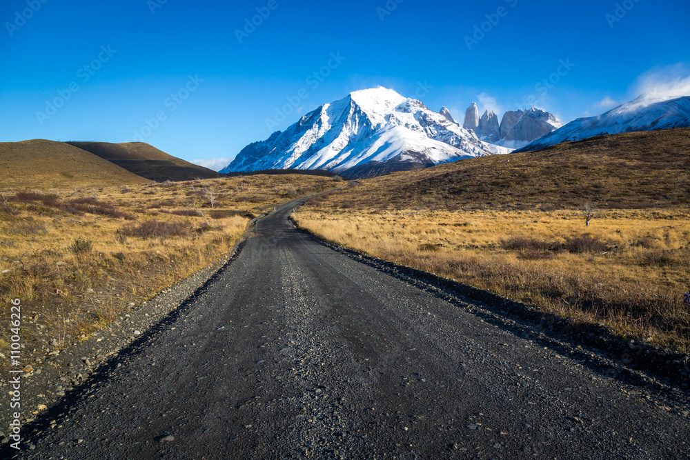 The amazing scenario of Torres del Paine National Park