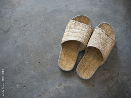 Woven slippers photo