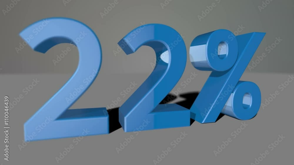 Blue growing 3D numbers, counting up to 90% including luma matte Blue growing 3D numbers, counting up to 90% including luma matte
