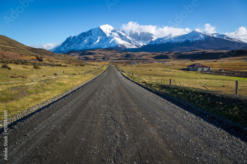The amazing scenario of Torres del Paine National Park