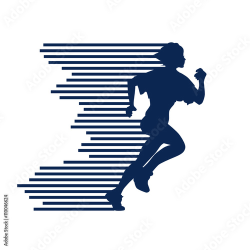 Woman Running Fast