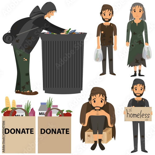 Homeless people collection