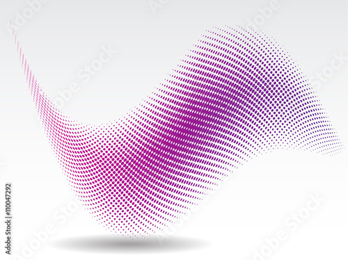 Abstract purple halftone wave background