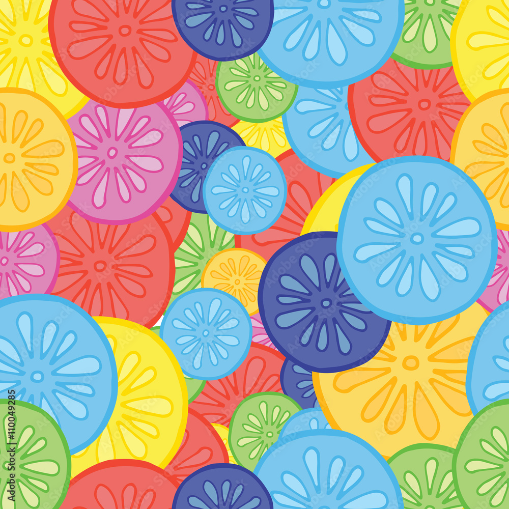 Multi-colored pattern from lemons Multi-colored pattern from lemons
