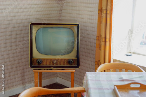 Nostalgic room with an old television