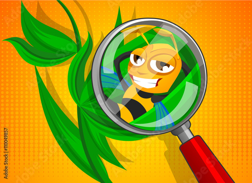 Magnifying glass with business concept relaxation at work