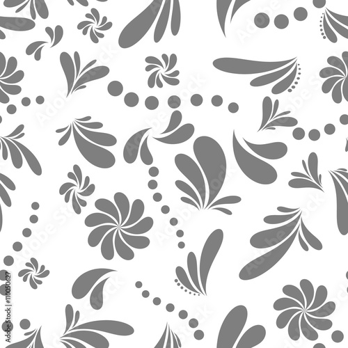 Seamless abstract floral background vector illustration