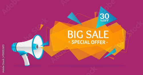 Discount Banner Sticker. Vector