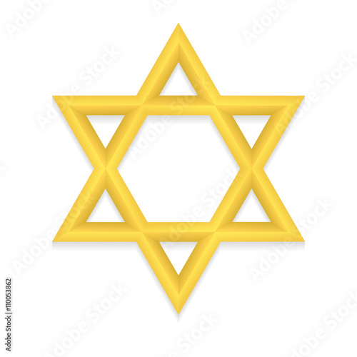 Golden hexagram icon