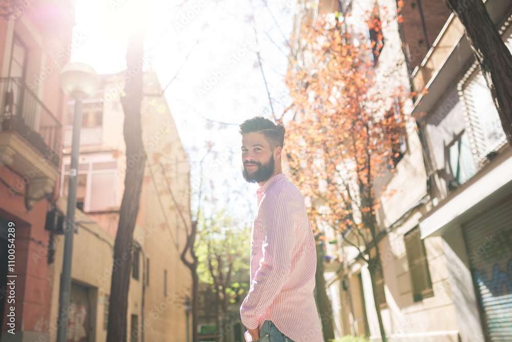 Walking away in the sun