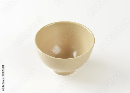 Empty beige bowl