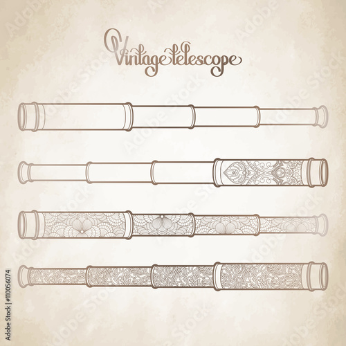 Marine vintage telescope