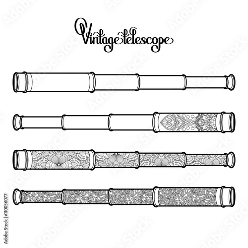 Marine vintage telescope