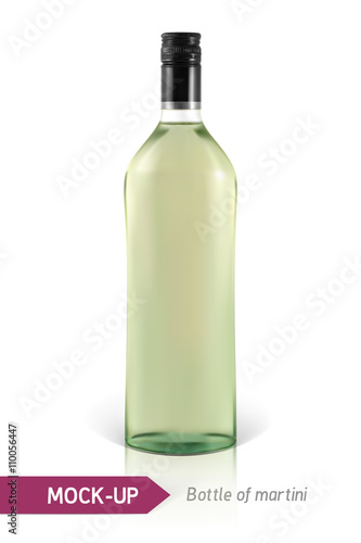 Mockup martini bottle