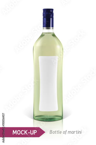 Mockup martini bottle