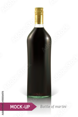 Mockup martini bottle