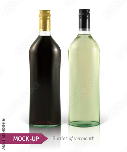 Mockup martini bottle