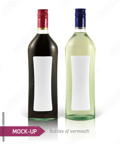 Mockup martini bottle