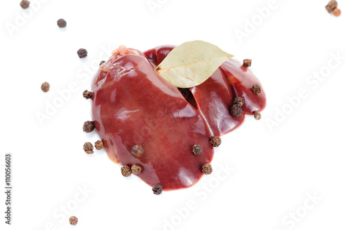 Fresh raw chicken liver red...