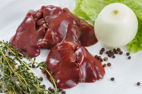 Fresh raw chicken liver