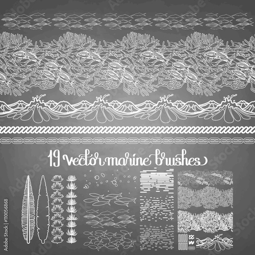 Collection of ocean brushes
