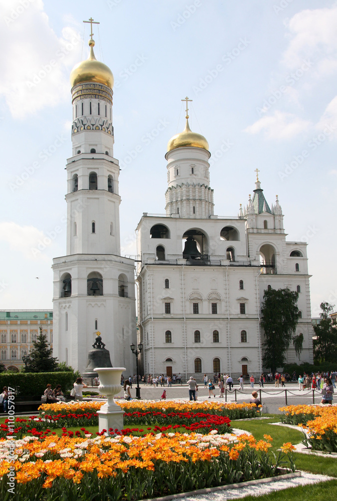 Bell-Tower and small Church of the Resurrection in Moscow Kremlin, Russia